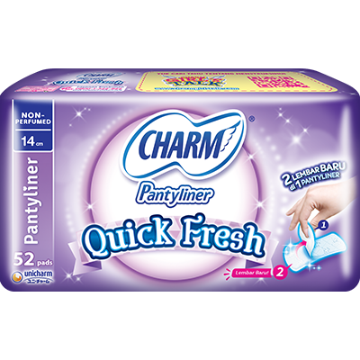 Charm Pantyliner Quick Fresh Non-Perfumed