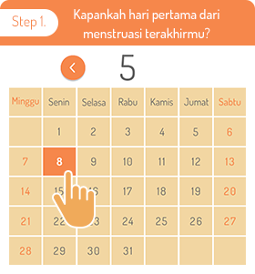 Step 1. Kapankah hari pertama dari menstruasi terakhirmu?