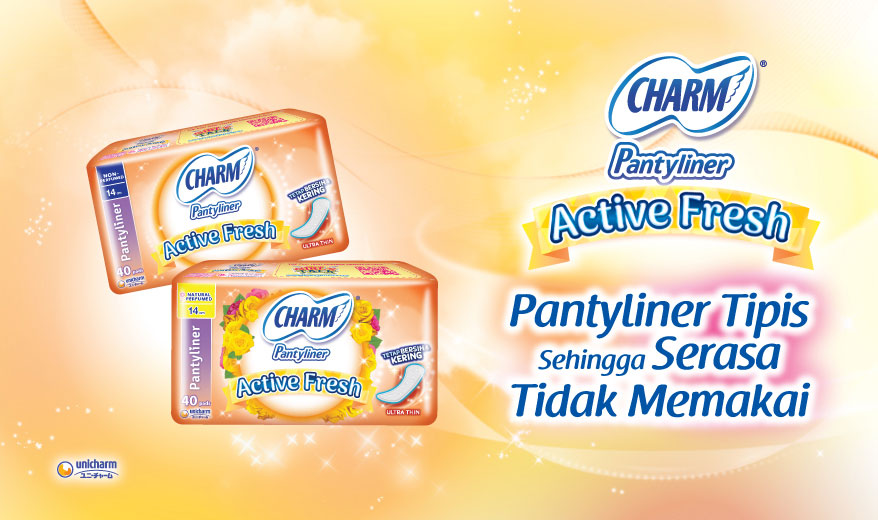 Charm Pantyliner Active Fresh