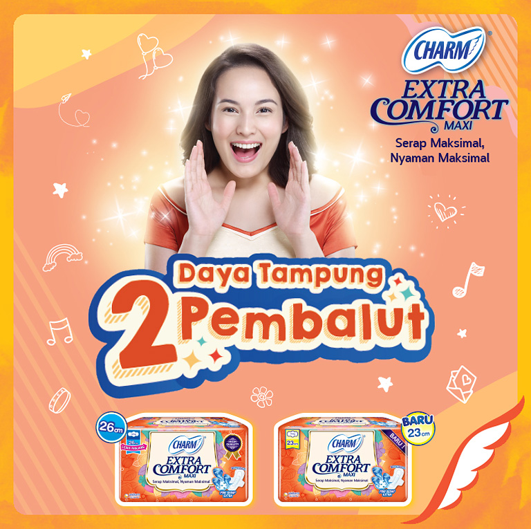 CHARM Extra Comfort-Pembalut Wanita & Panty Liner CHARM