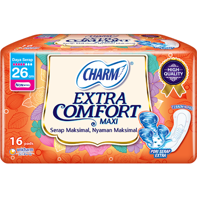 CHARM Extra Comfort – Non Wing 26cm-Pembalut Wanita & Panty Liner CHARM