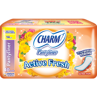Charm Pantyliner Active Fresh Fragrance