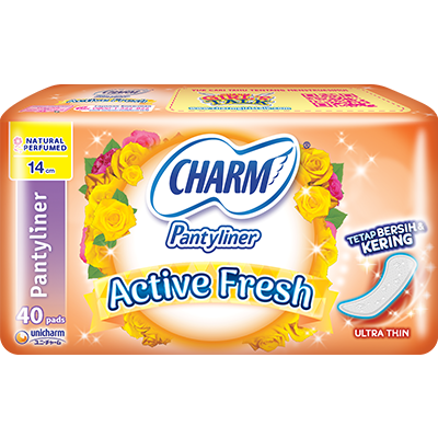 Charm Pantyliner Active Fresh Fragrance