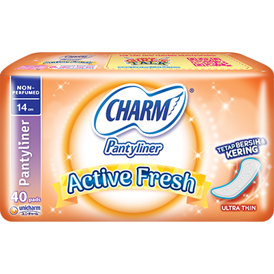 Charm Pantyliner Active Fresh Non-Perfumed