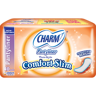 Charm Pantyliner Pure Style Comfort Slim Non-Perfumed