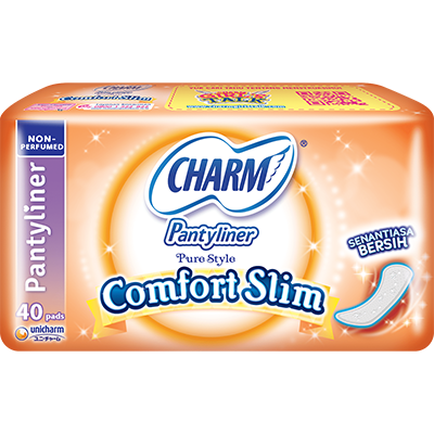 Charm Pantyliner Pure Style Comfort Slim Non-Perfumed