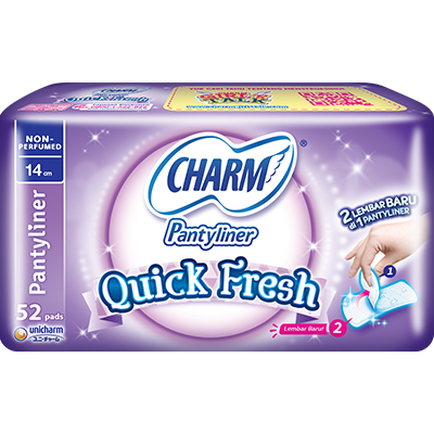 Charm Pantyliner Quick Fresh Non-Perfumed