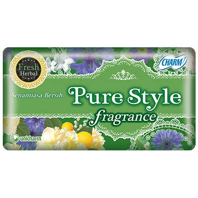 Charm Pantyliner Purestyle Fragrance Fresh Herbal Pembalut Wanita Panty Liner Charm